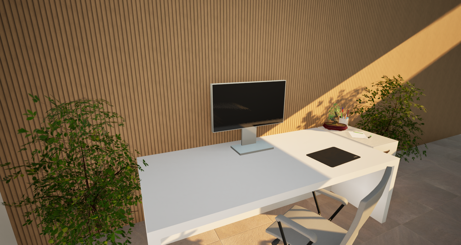 Twinmotion viewport with different models added to add some fidelity